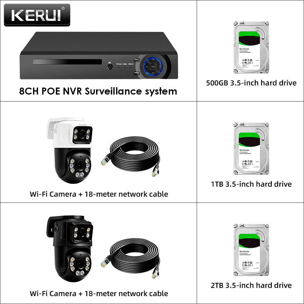 KERUI 8CH POE NVR 6MP HD Kamer - Home Automation Diy Kit ulasan dan harga