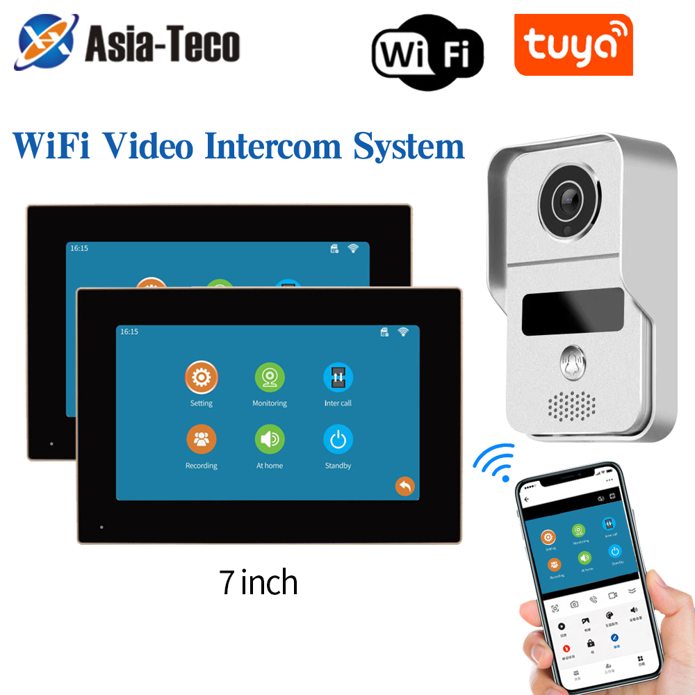 1080P 7 inci WiFi Video Interc - Smart Doorbell Wired ulasan dan harga
